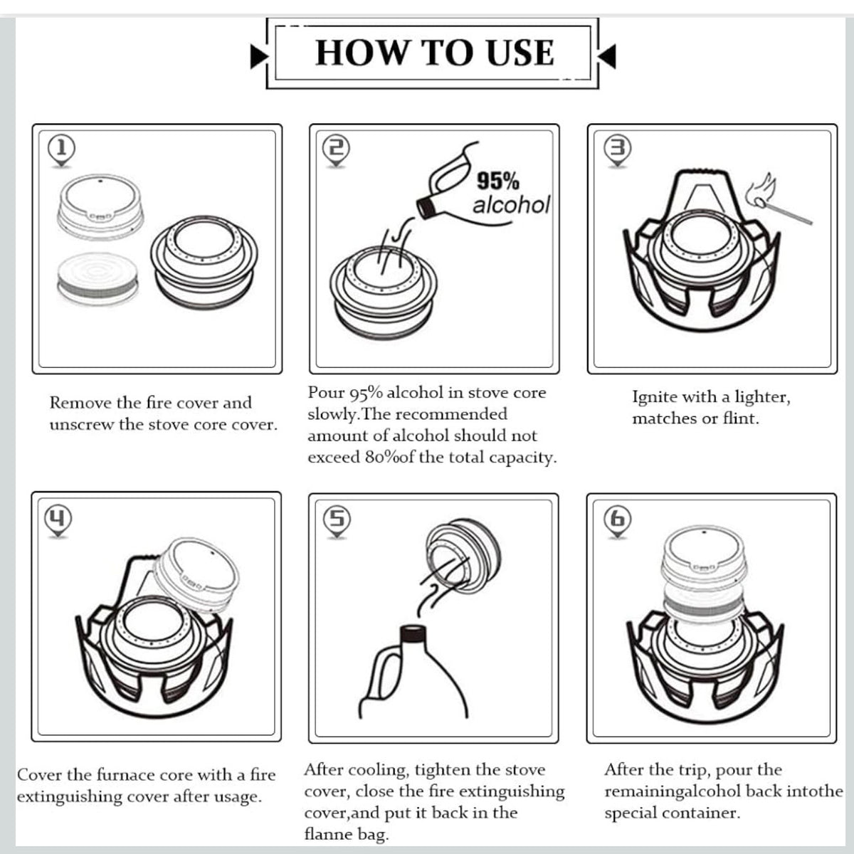 Compact Alcohol Burner Set