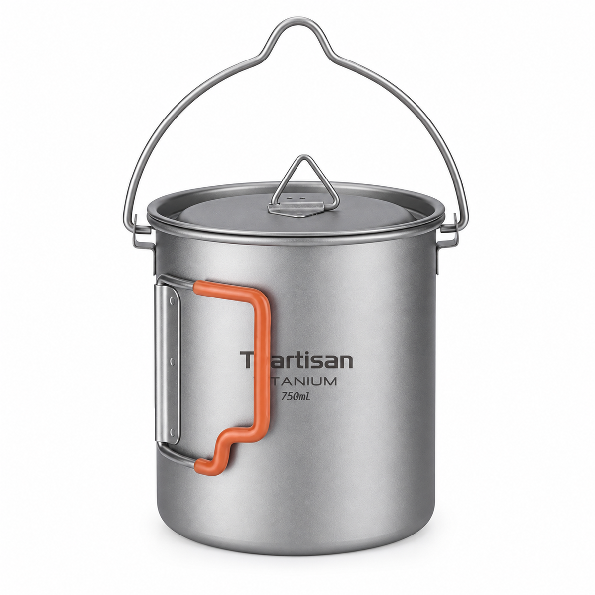 Ti Artisan Titanium Pot — 750ml Lightweight Camping Pot & Hanging Cup