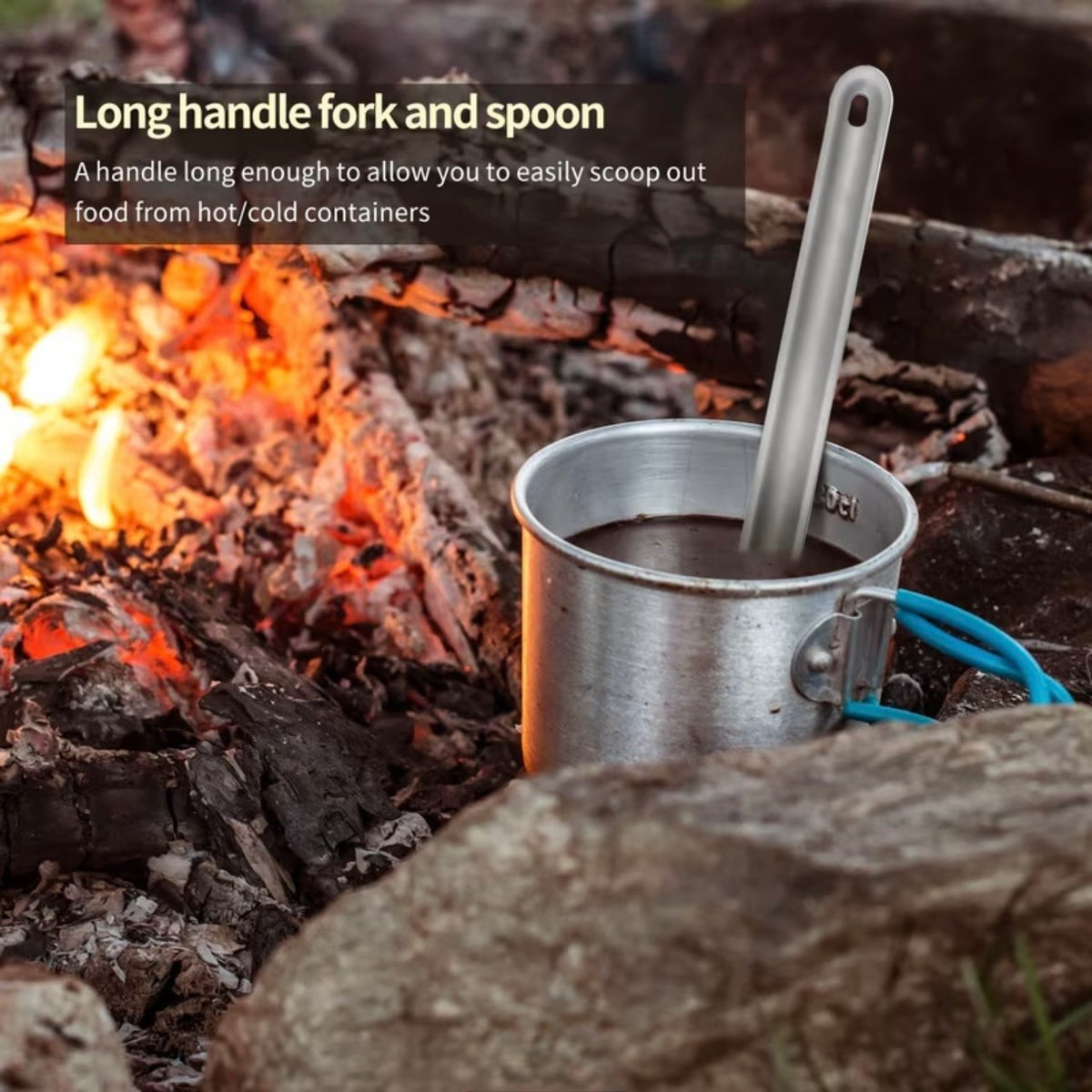 Titanium Long-Handle Spork | 22 cm